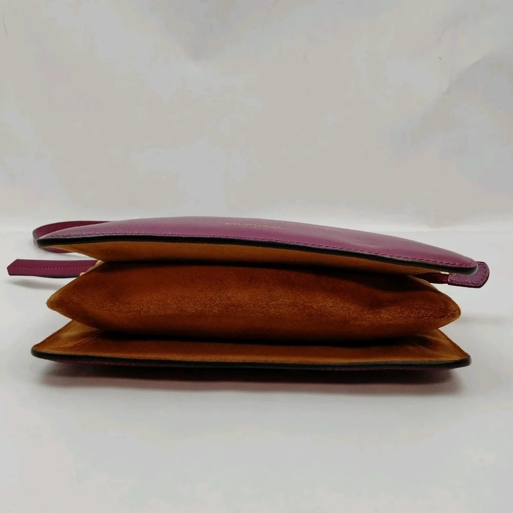 Givenchy Goatskin Suede Cross 3 Crossbody Bag Purple Chestnut - Picture 5 of 9